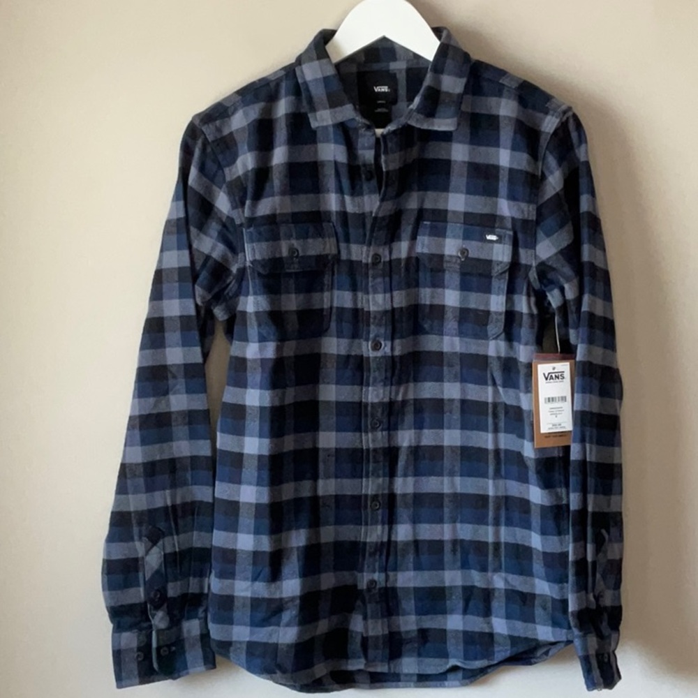 Vans men’s button up flannel navy